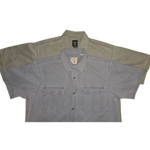 Red Head Brand‎ Co. Set Of 2 Men's SS Shirts, Green & Gray, Size L
